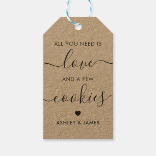 All You Need is Love and a Few Cookies, Wedding Gift Tags