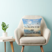 All You Need Is Love and A Walk On The Beach Throw Pillow (Chair)