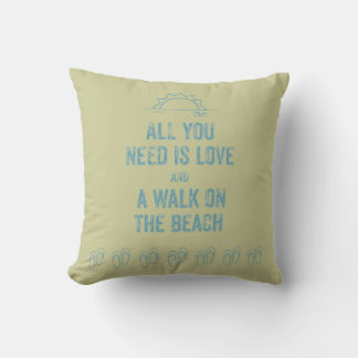 All You Need Is Love and A Walk Throw Pillow