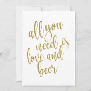 All you need is love and beer affordable sign