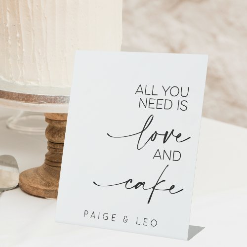 All You Need Is Love And Cake Dessert Table Pedestal Sign