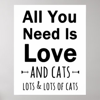 All You Need is Love ... and cats. Lots of Cats. Poster