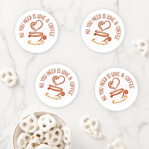 All You Need Is Love And Coffee Coaster Set