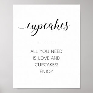 All You Need Is Love And Cupcakes Wedding Sign