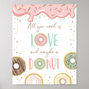 All You Need is Love and Donut Girl Birthday Sign
