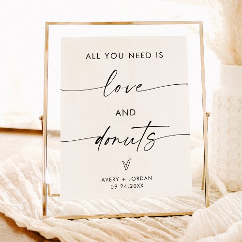 All You Need Is Love and Donuts Wedding Sign