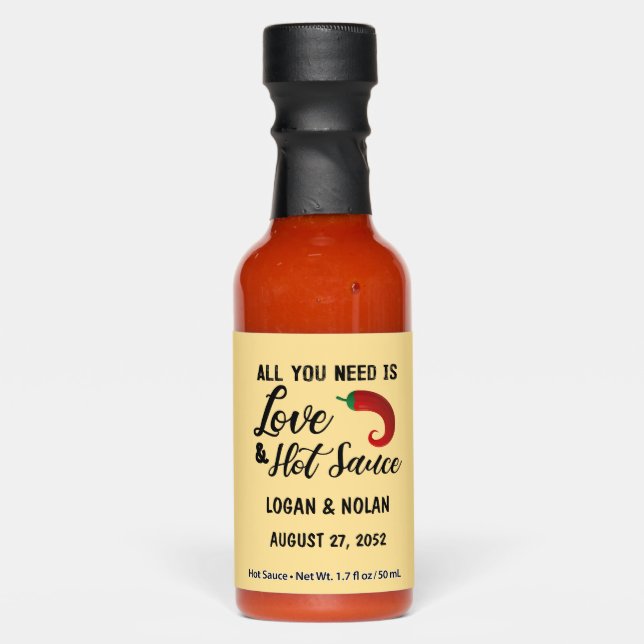 All You Need is Love and Hot Sauce Wedding (Front)