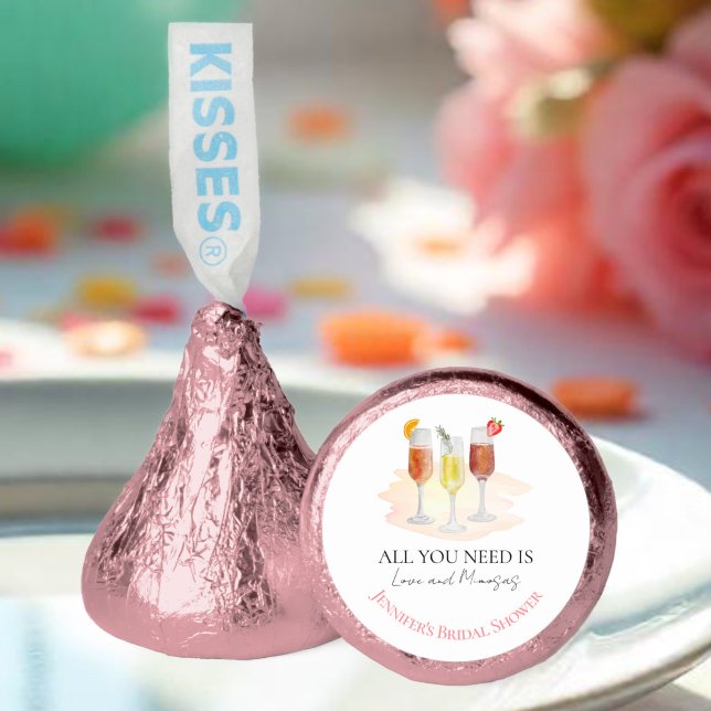 All You Need Is Love and Mimosas Bridal Shower Hershey®'s Kisses® (Creator Uploaded)