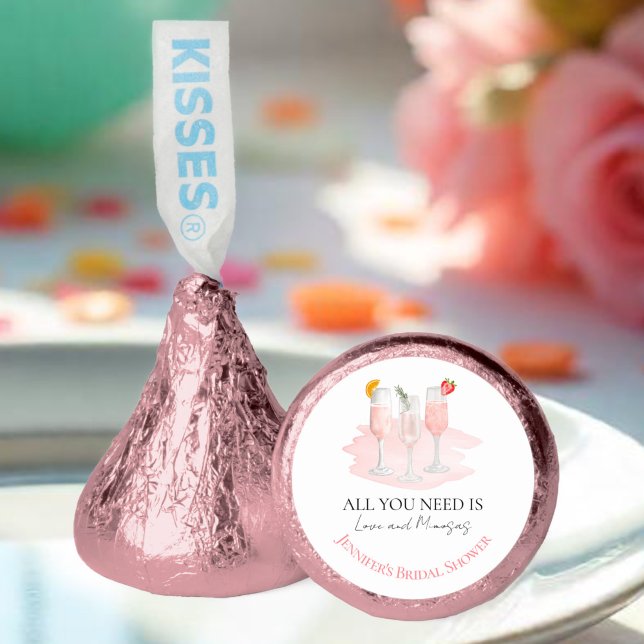 All You Need Is Love and Mimosas Bridal Shower Hershey®'s Kisses® (Creator Uploaded)