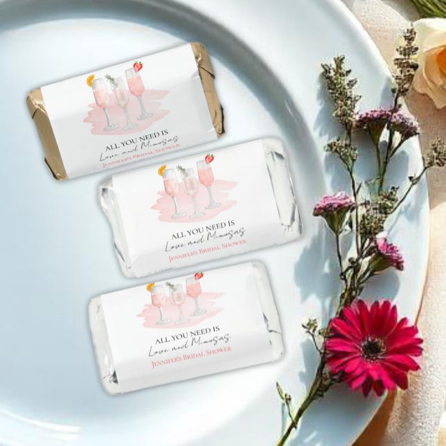 All You Need Is Love and Mimosas Bridal Shower Hershey's Miniatures (Creator Uploaded)