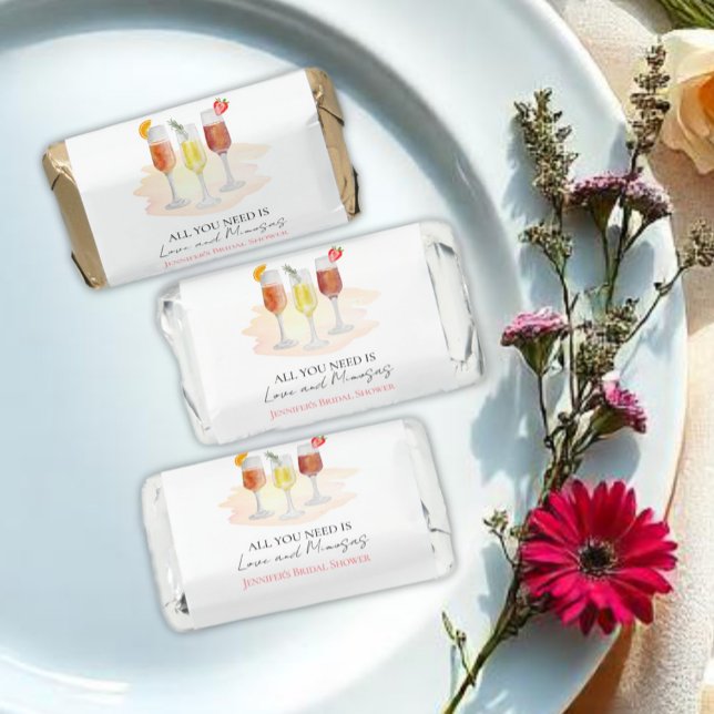 All You Need Is Love and Mimosas Bridal Shower Hershey's Miniatures (Creator Uploaded)
