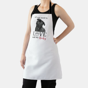All You Need Is Love and My Dog – Custom Pet Name Apron