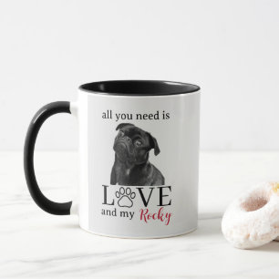 All You Need Is Love and My Dog – Custom Pet Name  Mug