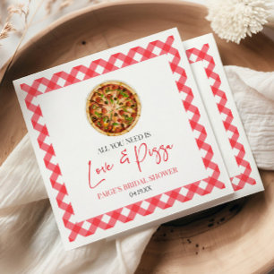 All You Need Is Love and Pizza Bridal Shower Napkins
