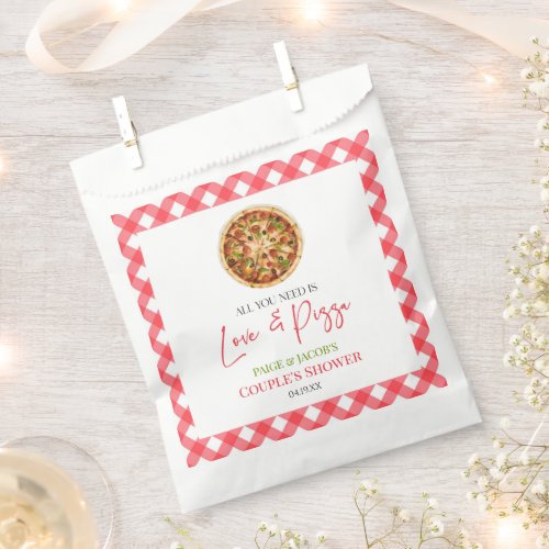 All You Need Is Love and Pizza Couples Shower Favor Bag
