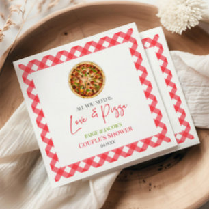 All You Need Is Love and Pizza Couples Shower Napkins