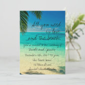 All You Need Is Love and The Beach Wedding Invite (Standing Front)