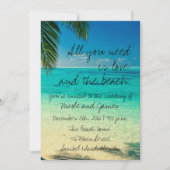 All You Need Is Love and The Beach Wedding Invite (Front)