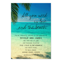All You Need Is Love and The Beach Wedding Invite