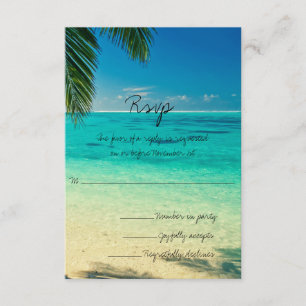 All You Need Is Love and The Beach Wedding RSVP Card