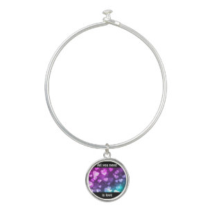 All You Need is Love Bangle Bracelet / Round Charm