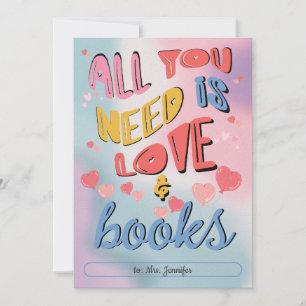 All You Need Is Love & Books Valentine Invitation