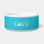 All You Need is Love Ceramic Pet Bowl<br><div class="desc">Get this adorable design for your favorite dog or cat because all you need is the love of your furry friend.</div>