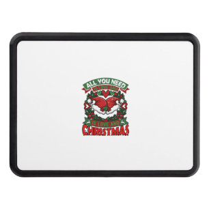 All You Need Is Love Christmas Santa Hats Hearts W Hitch Cover