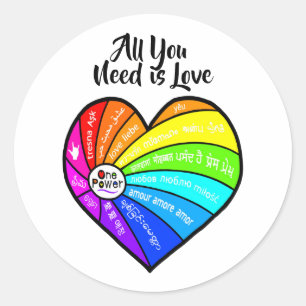 All You Need is Love Classic Round Sticker