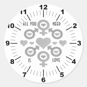 All You Need Is Love Classic Round Sticker