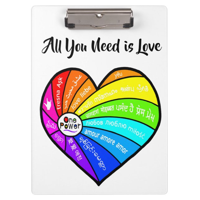 All You Need is Love Clipboard (Front)