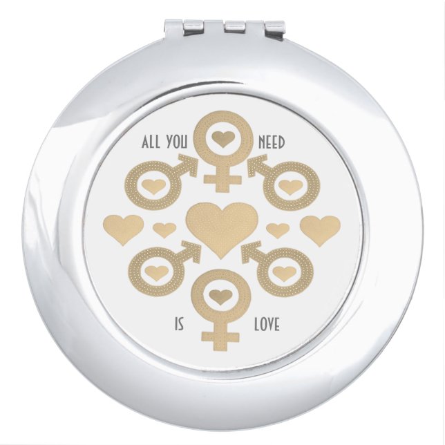 All You Need Is Love Compact Mirror (Front)