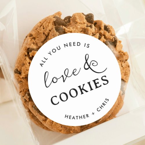 All You Need Is Love  Cookies Favor Classic Round Sticker