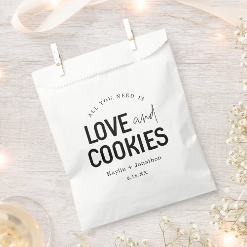 All You Need is Love  Cookies Wedding Favor Bag