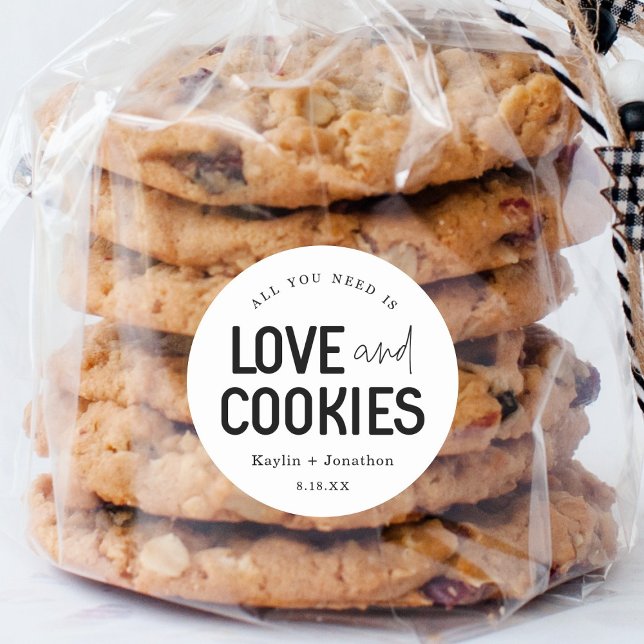 All You Need is Love & Cookies Wedding Favor Label (Creator Uploaded)