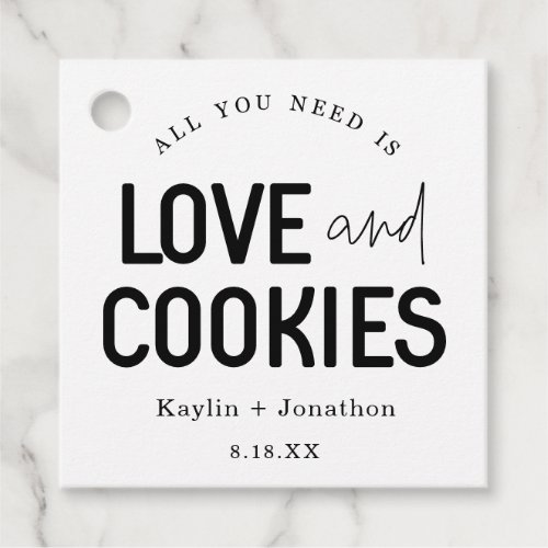All You Need is Love  Cookies Wedding Favor Tags