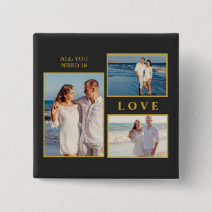 All you need is love couple anniversary quote button