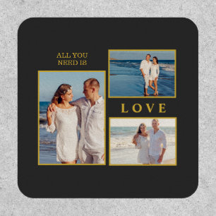 All you need is love couple anniversary quote patch