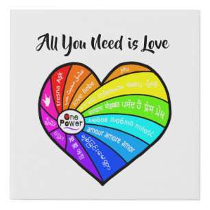 All You Need is Love Faux Canvas Print