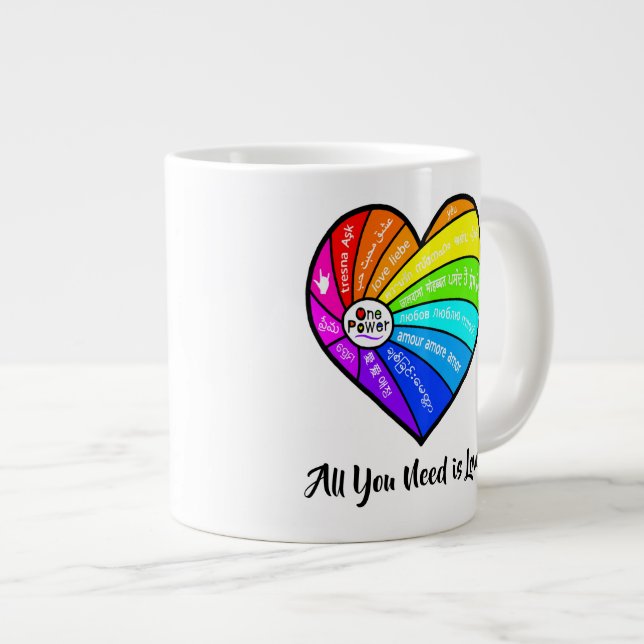 All You Need is Love Giant Coffee Mug (Front Right)