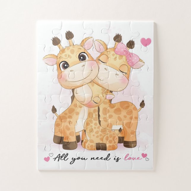 All you need is Love Giraffes Jigsaw Puzzle (Vertical)