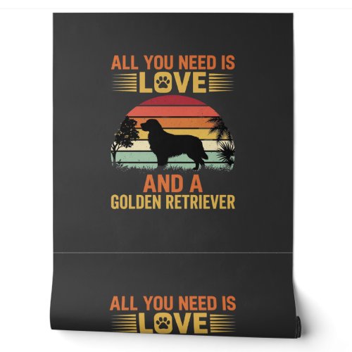 All You Need Is Love Golden Retriever Wallpaper