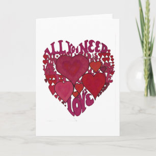 All You Need Is Love Heart Card