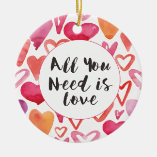 All You Need Is Love Heart Christmas Ornament