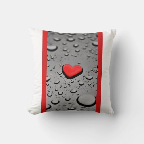 All you need is love _ Heart Raindrop Throw Pillow