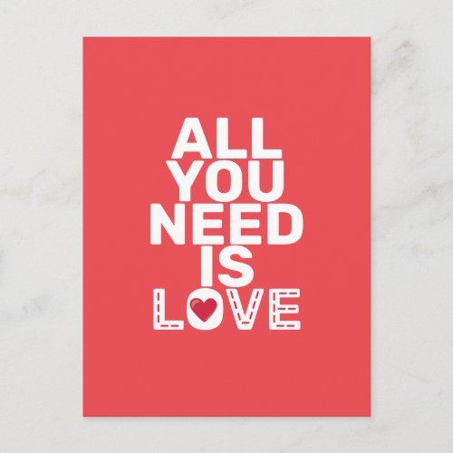 All You Need Is Love Heart Stitches No Photo Postcard