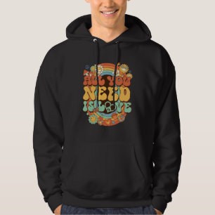 All You Need Is Love Hippie Costume Daisy Groovy R Hoodie