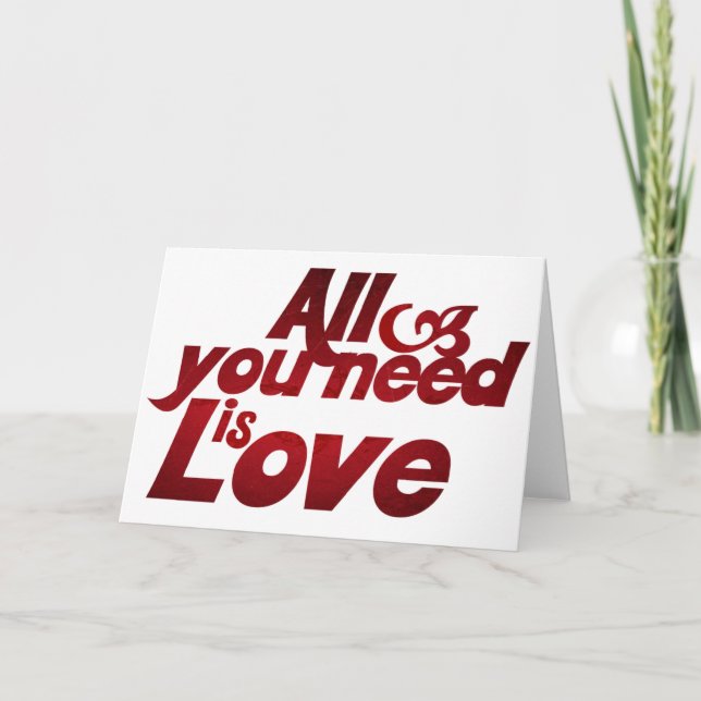 All you Need is Love Holiday Card (Front)