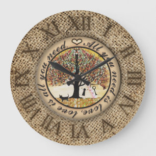 All You Need is Love Large Clock