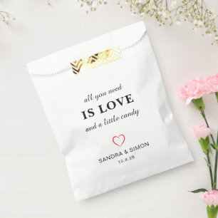 All you need is love & little Candy wedding candy Favor Bag
